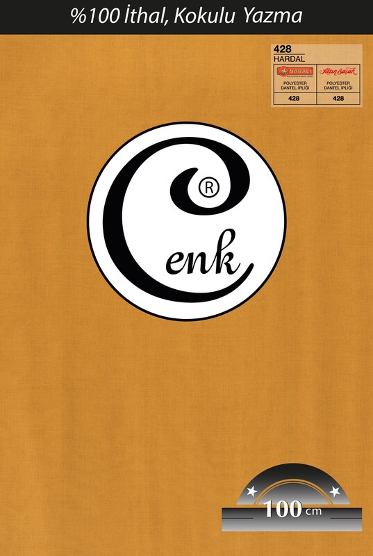 CENK - Бесшовный одноцветный платок Cenk 100см/428 горчичный 