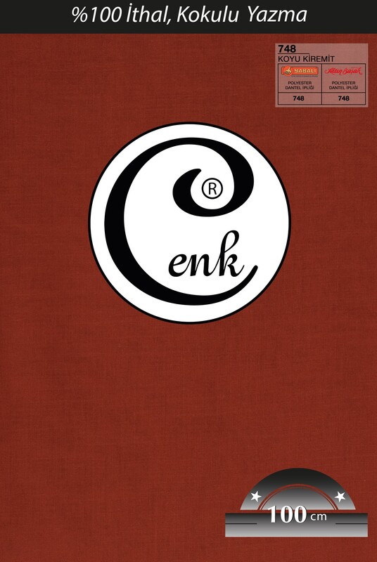 CENK - Бесшовный одноцветный платок Cenk 100см/кирпичный 