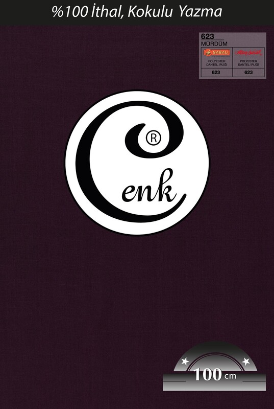 CENK - Бесшовный одноцветный платок Cenk 100см/623 сливовый 