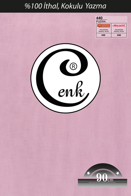 CENK - Бесшовный одноцветный платок Cenk 90 см/пудровый 