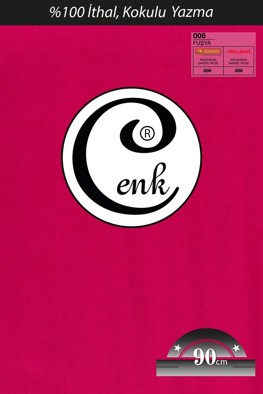 CENK - Бесшовный одноцветный платок Cenk 90 см/фуксия 