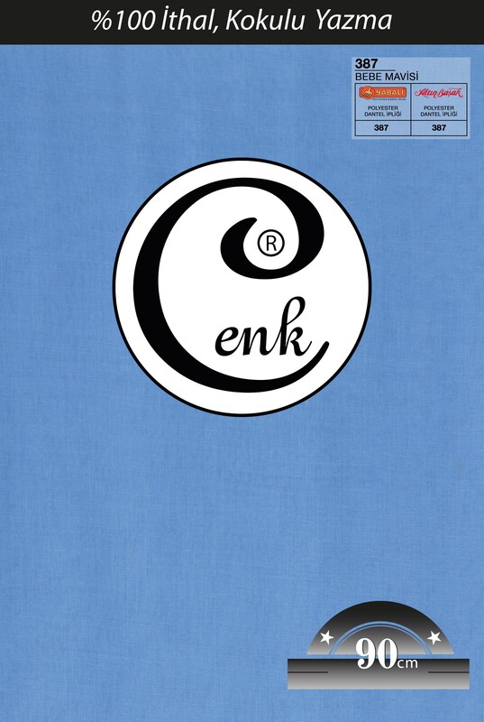 CENK - Бесшовный одноцветный платок Cenk 90 см/светло-голубой