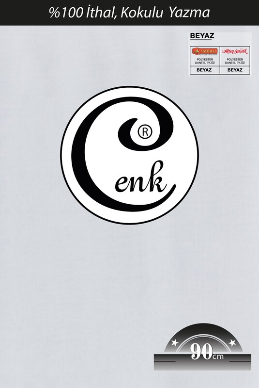 CENK - Бесшовный одноцветный платок Cenk 90 см/белый 