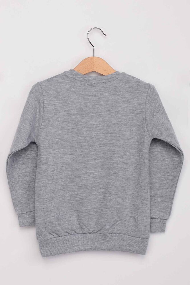 Never Gıve Up Yazılı Erkek Çocuk Sweatshirt | Gri