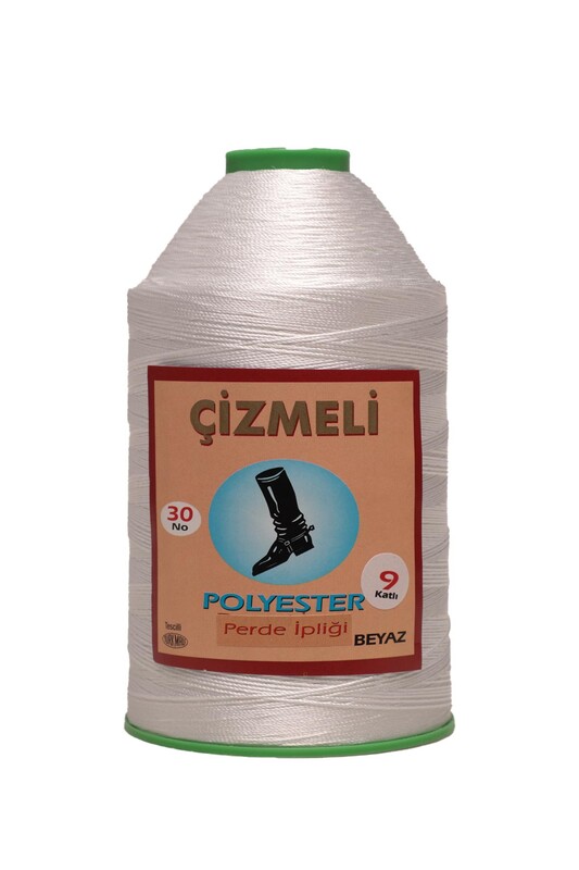 ÇİZMELİ - Çizmeli Dantel İpi 30 No 350 Gr Beyaz