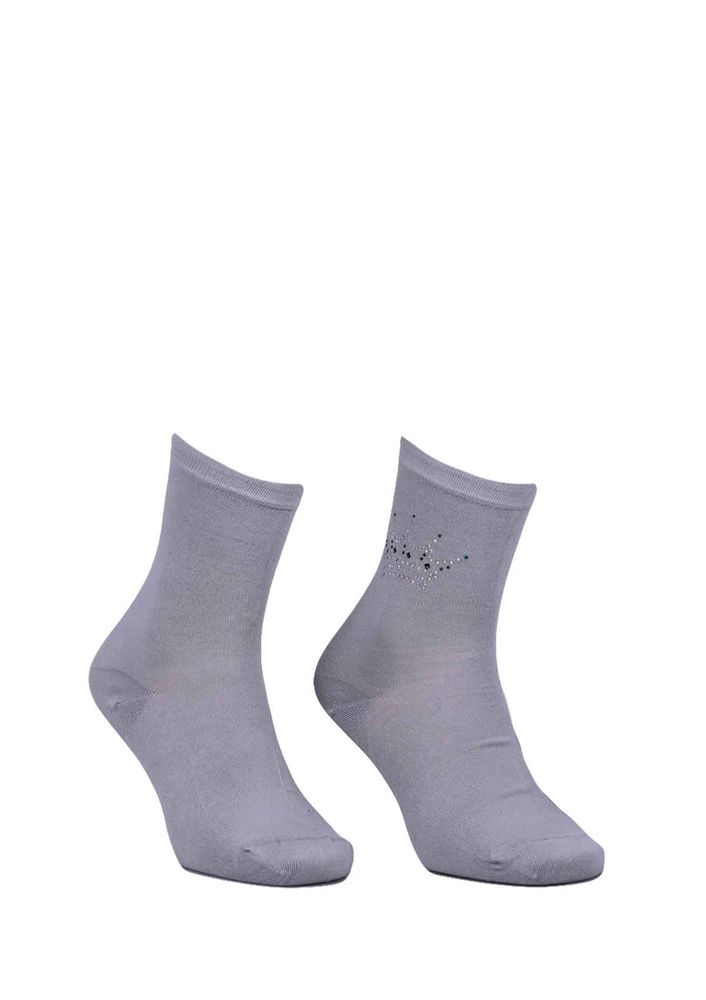 Носки Italiana со стразами 8508/серый 