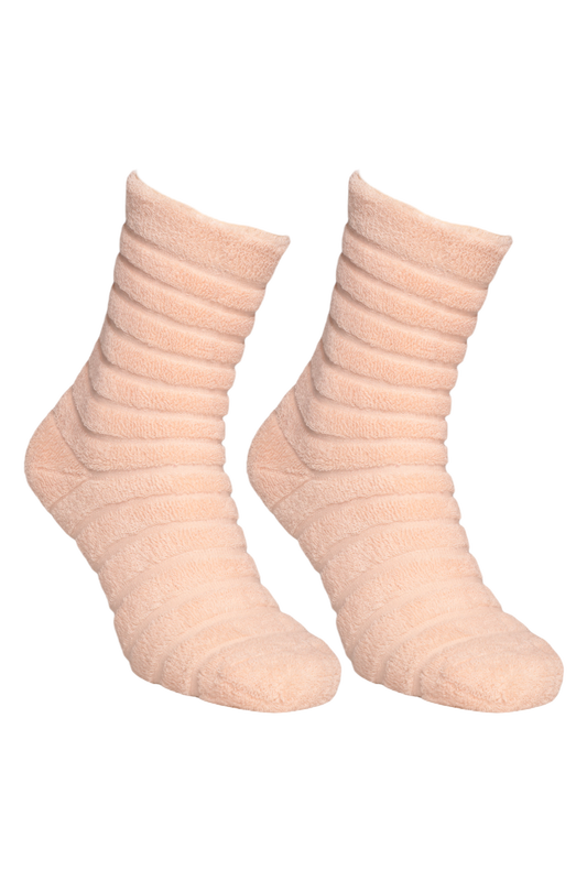 DÜNDAR - Kadın Havlu Soket Çorap 8504-1 | Somon