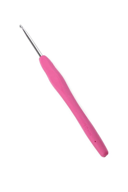 ERCÜ - Крючок с силиконовой ручкой Ercü 3мм./розовый 