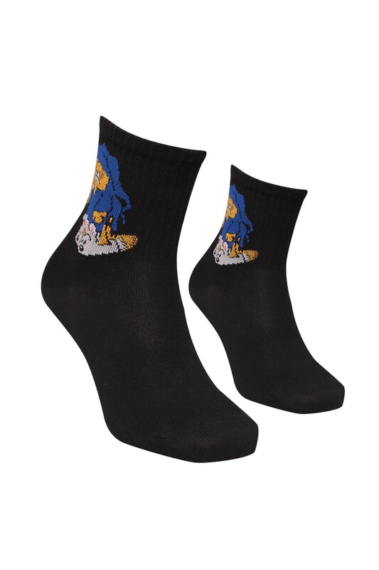Esinti - Baskılı Kadın Soket Çorap 1909 | Siyah