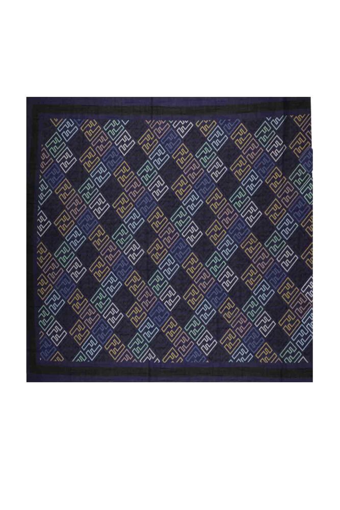 Кашемировая шаль Fendi с буквенным принтом 85*200/пурпурный 