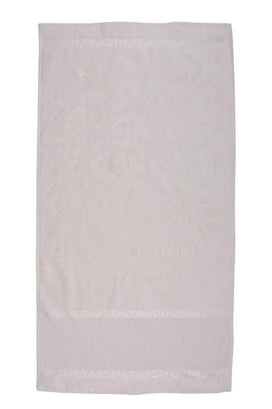 FİESTA - Бархатное полотенце с бахромой для вышивания Fiesta 30 х 50 см./бежевый