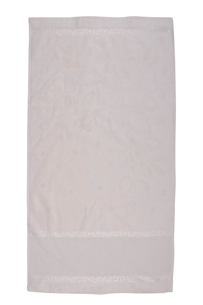 Бархатное полотенце с бахромой для вышивания Fiesta 30 х 50 см./бежевый