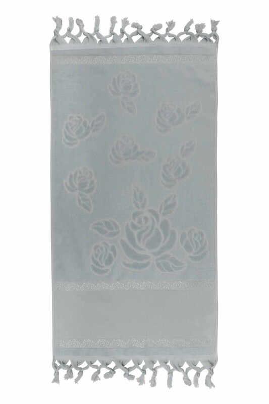 FİESTA - Полотенце с бахрамой для вышивания 50*90/светло-голубой 