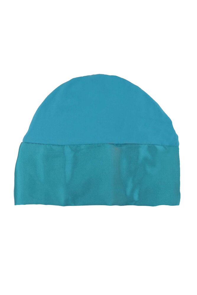 Aтласная шапочка-боне/сине-зелёный