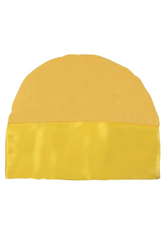 Aтласная шапочка-боне/жёлтый - Thumbnail