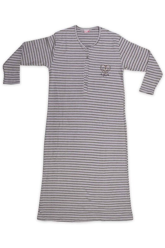 FLAMINGO - Женская длинная сорочка в полоску 574 | лиловый