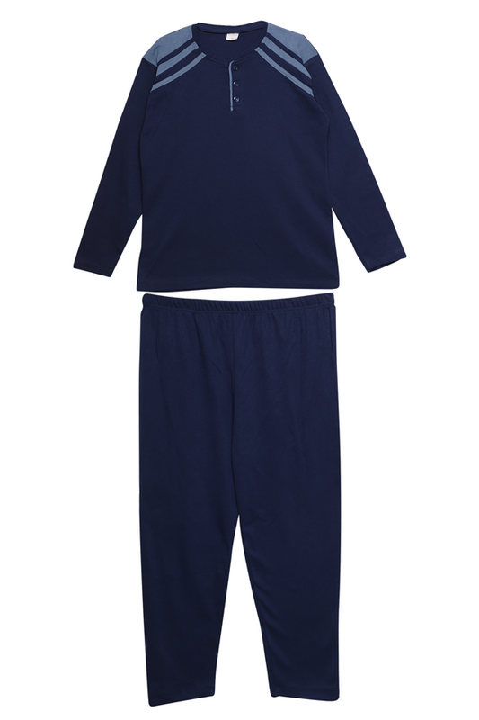 GLİSA - Erkek İnterlok Pijama Takımı 6504 | Lacivert