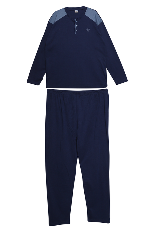 GLİSA - Erkek İnterlok Pijama Takımı 8551 | Lacivert
