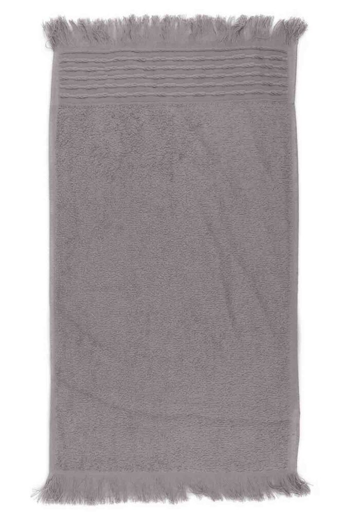 Полотенце с бахромой 30*50см. Hazangülü/серый