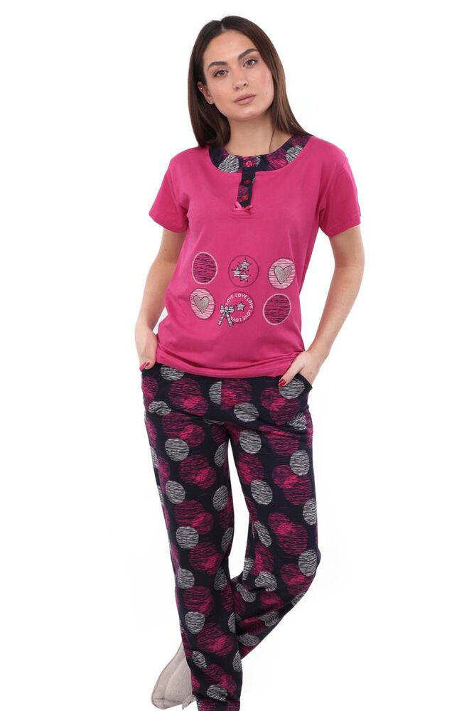 Комплект пижамы Işılay в горошек 8950/розовый 