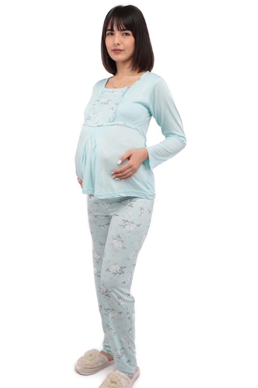 Комплект пижамы для беременных Işılay/голубой - Thumbnail