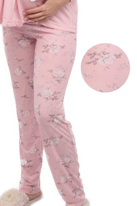 Комплект пижамы для беременных Işılay/розовый - Thumbnail