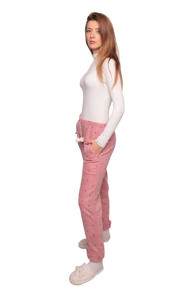 Cepli Polar Kadın Pijama Altı 3214 | Gül Kurusu