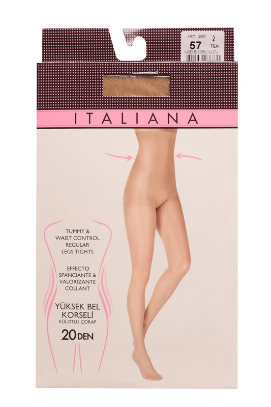 ITALIANA - İtaliana Yüksek Bel Korseli Külotlu Çorap 2661 | Ten