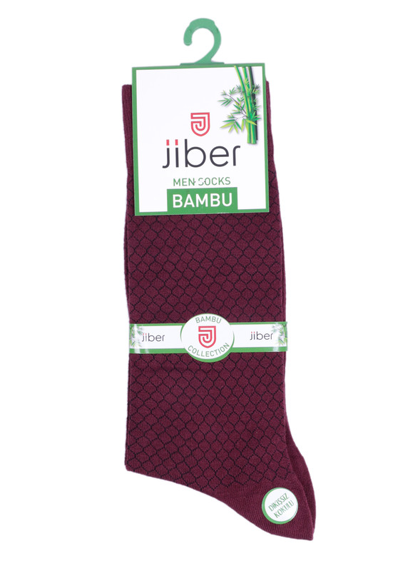 Бамбуковые носки JIBER 5502/бордовый - Thumbnail