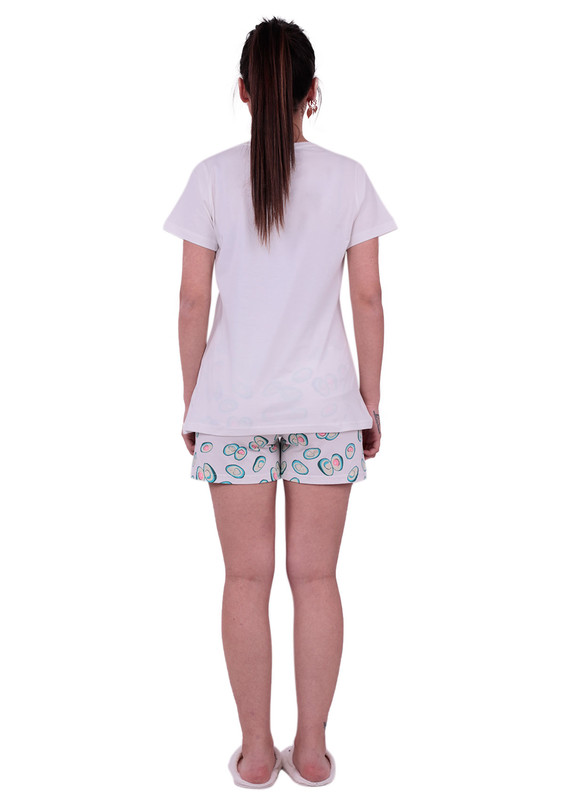 Пижамный комплект JIBER с шортами 3618/белый - Thumbnail