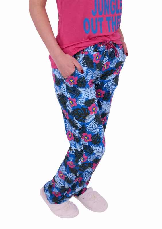 Пижамный комплект JIBER с цветами 3623/розовый - Thumbnail