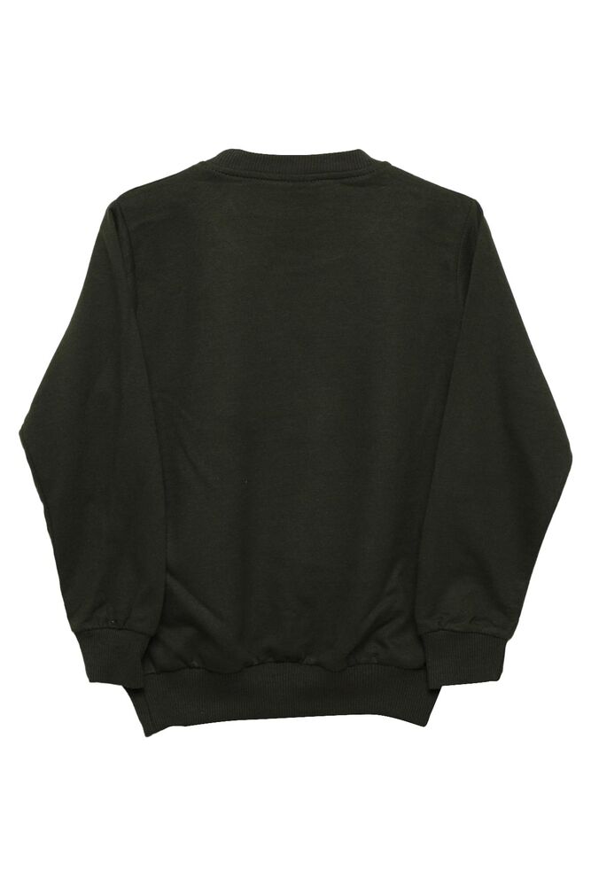 Yazı Baskılı Erkek Çocuk Sweatshirt 0025 | Haki