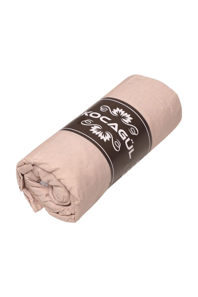 Çift Kişilik Lastikli Çarşaf Yastık Takımı 160x200 | Bej