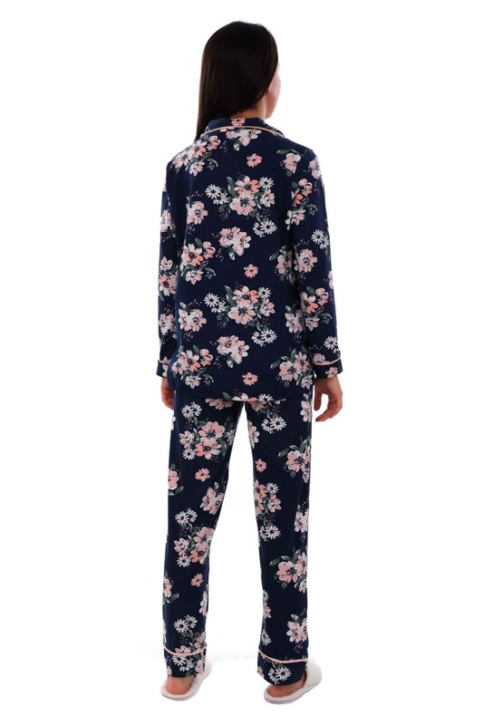 Пижама Koza в цветочек 70555/синий - Thumbnail