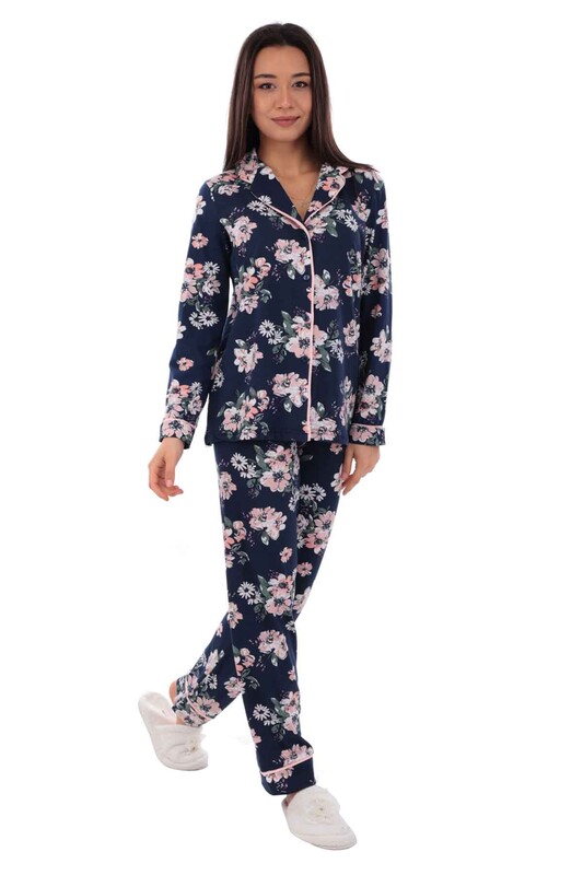 Пижама Koza в цветочек 70555/синий - Thumbnail
