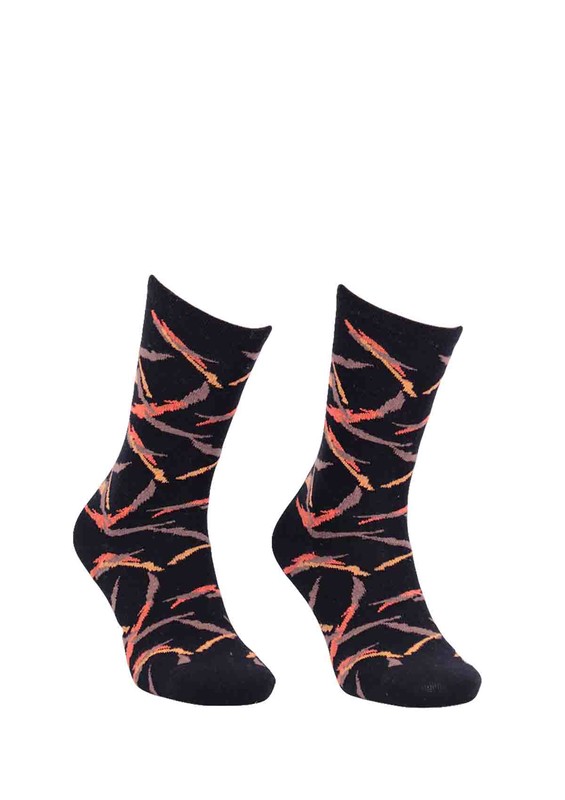 Бамбуковые носки LA MARIA с принтом 63613/чёрный - Thumbnail