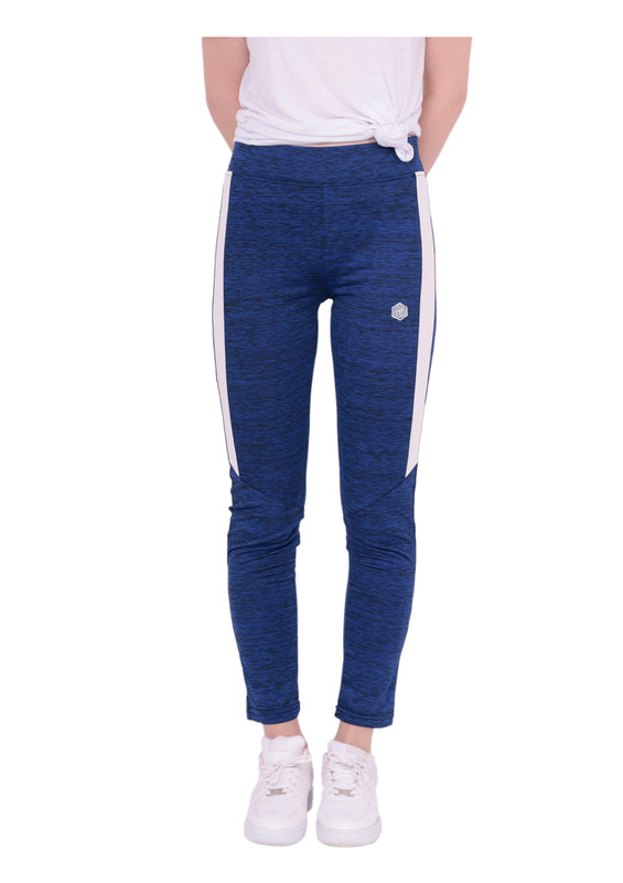 Спортивные штаны с полосками по бокам/голубой - Thumbnail