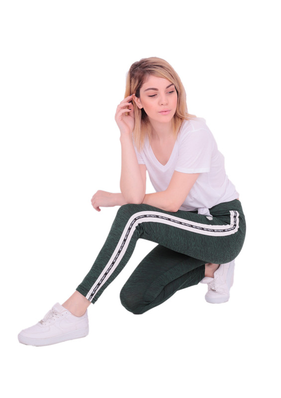 LETTELİFE - Спортивные штаны с полосками по бокам 0189/зелёный