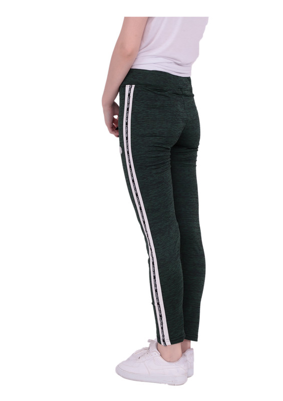 Спортивные штаны с полосками по бокам 0189/зелёный - Thumbnail