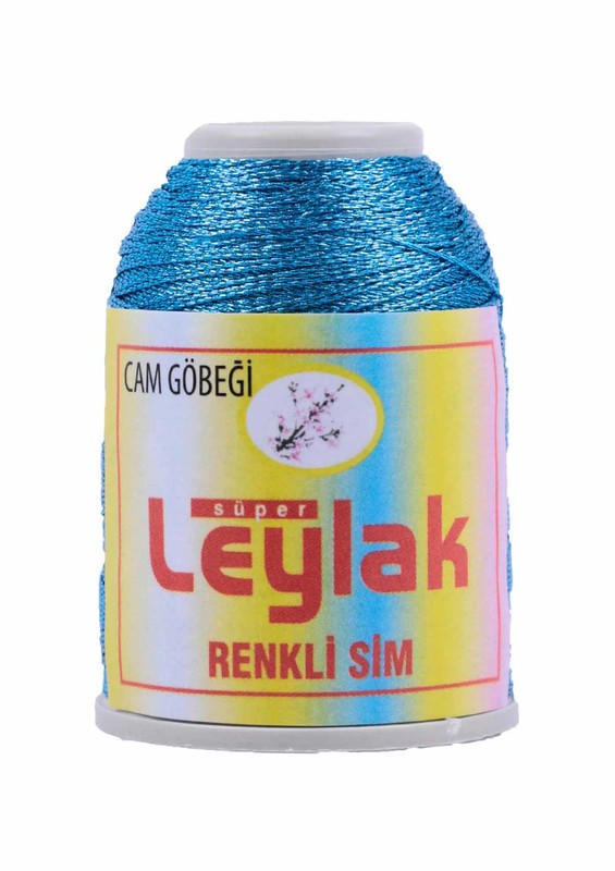 LEYLAK - Нить-кроше Leylak с блестками/голубой 