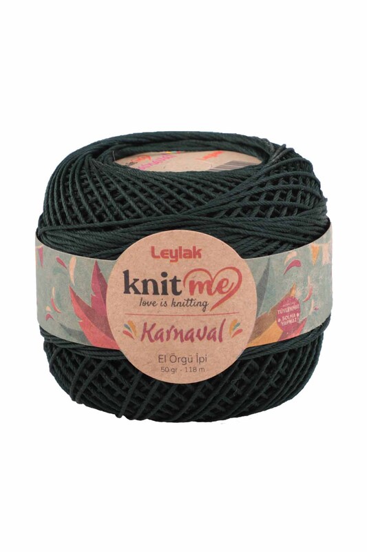 LEYLAK - Knit me Karnaval El Örgü İpi Koyu Yeşil 06506 50 gr.