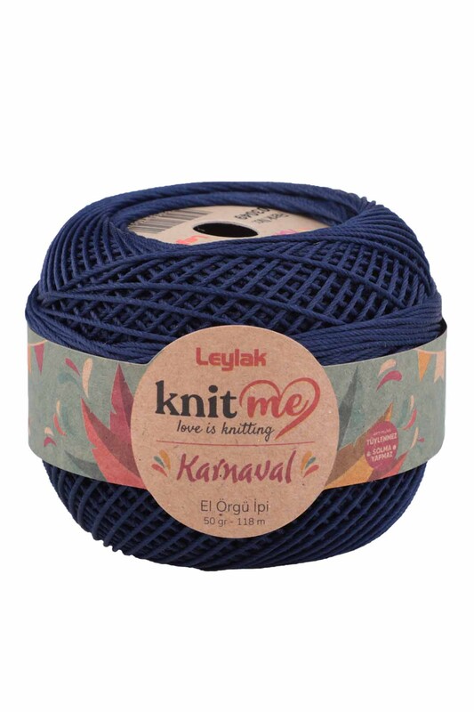 LEYLAK - Knit me Karnaval El Örgü İpi Açık Lacivert 03049 50 gr.