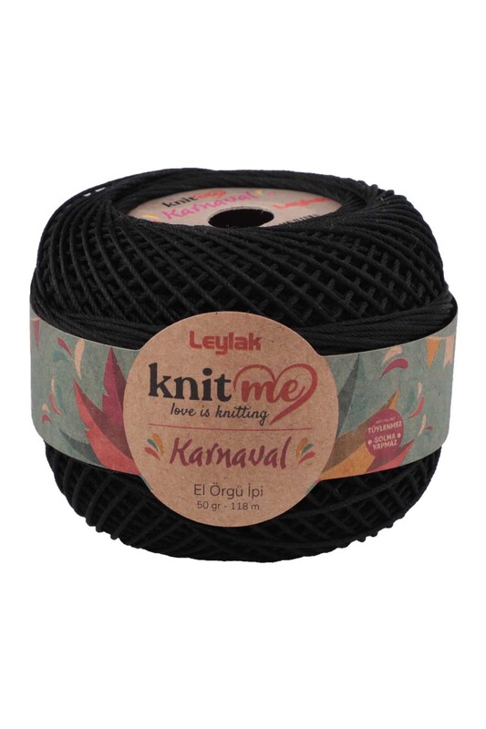 LEYLAK - Knit me Karnaval El Örgü İpi Siyah 50 gr.