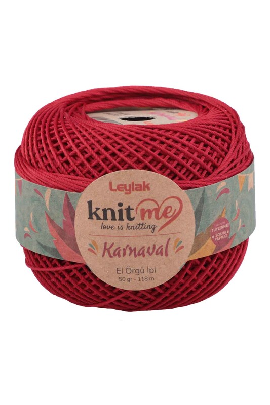 LEYLAK - Knit me Karnaval El Örgü İpi Koyu Kırmızı 04015 50 gr.