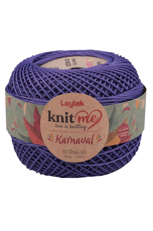 LEYLAK - Knit me Karnaval El Örgü İpi Koyu Mor 01823 50 gr.