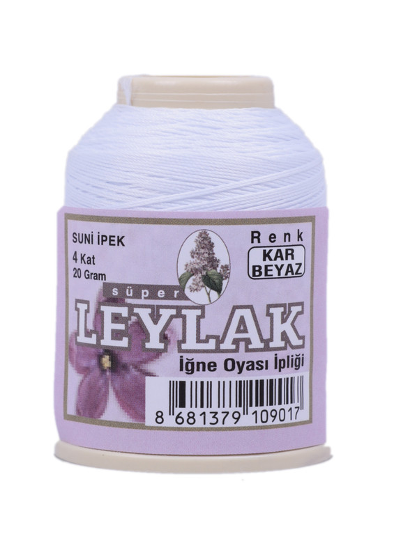 LEYLAK - Нить-кроше Leylak 20гр/снежно-белый 