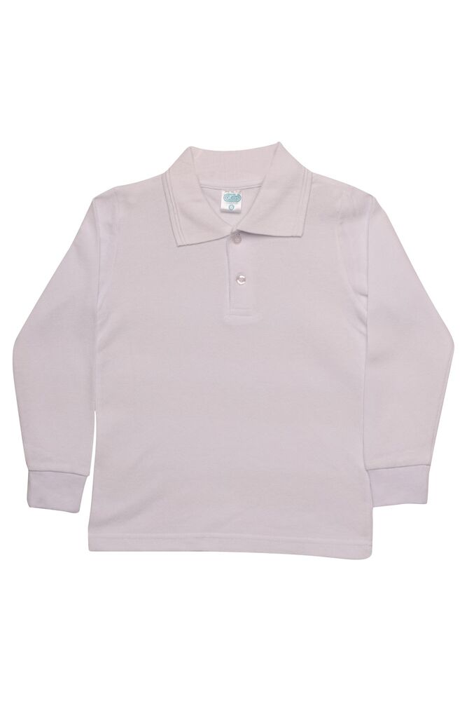Uzun Kollu Çocuk Lacoste Tshirt | Beyaz