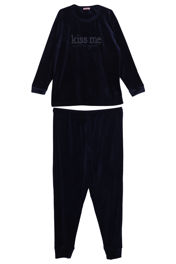 Uzun Kol Kadın Pijama Takımı 2295-K | Lacivert