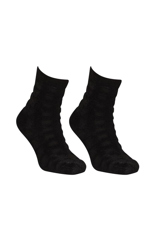 MOZAİK - Kadın Ters Havlu Bambu Soket Çorap 40200 | Siyah