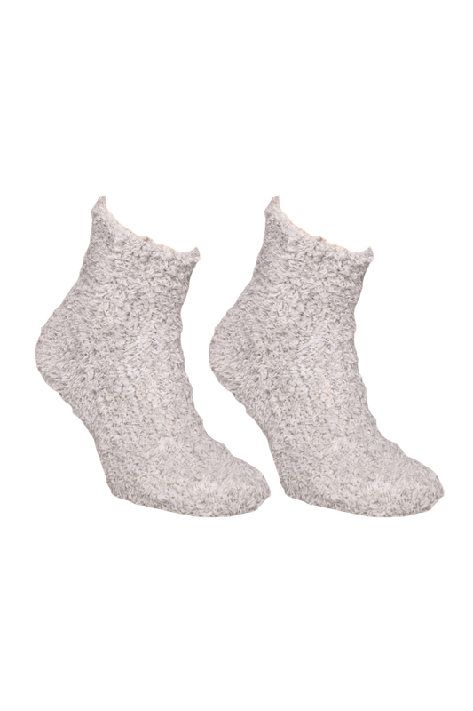 MOZAİK - Kadın Peluş Çorap 30300 | Yeşil Beyaz